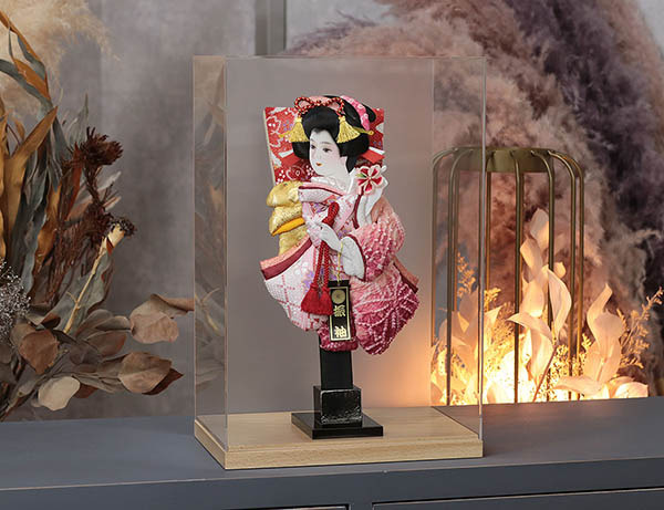 羽子板 幸月 花振袖 金襴かのこ ピンク アクリルケース 霞 KASUMI 2436 詳細画像 幸月 羽子板 花振袖 金襴かのこ ピンク アクリルケース 霞 KASUMI 2436 詳細画像
