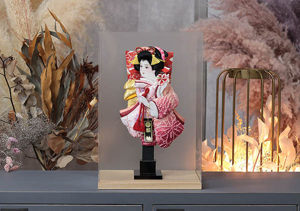 羽子板 幸月 花振袖 金襴かのこ ピンク アクリルケース 霞 KASUMI 2436 詳細画像 幸月 羽子板 花振袖 金襴かのこ ピンク アクリルケース 霞 KASUMI 2436 詳細画像