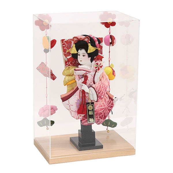 羽子板 幸月 花振袖 金襴かのこ ピンク どこでもつるし付き アクリルケース 霞 KASUMI 2436 詳細画像 幸月 羽子板 花振袖 金襴かのこ ピンク どこでもつるし付き アクリルケース 霞 KASUMI 2436 詳細画像