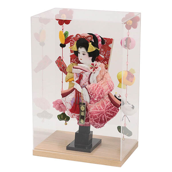 羽子板 幸月 花振袖 金襴かのこ ピンク どこでもつるし付き アクリルケース 霞 KASUMI 2436 詳細画像 幸月 羽子板 花振袖 金襴かのこ ピンク どこでもつるし付き アクリルケース 霞 KASUMI 2436 詳細画像