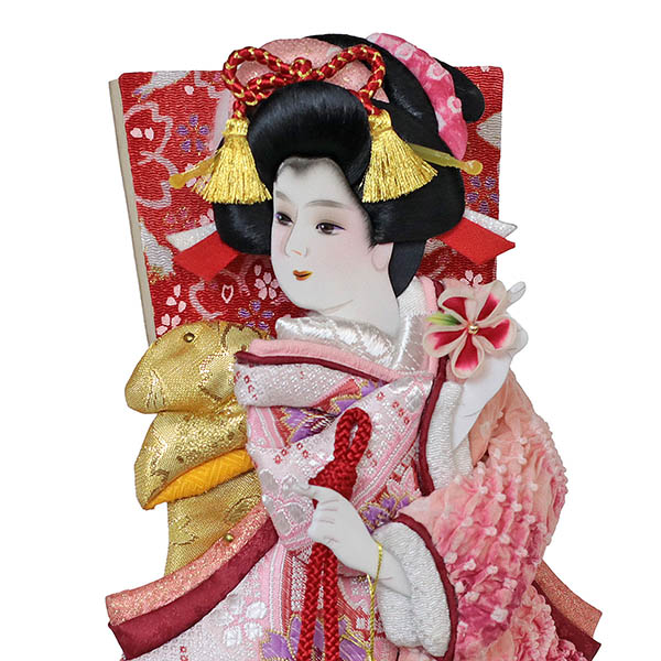 羽子板 幸月 花振袖 金襴かのこ ピンク どこでもつるし付き アクリルケース 霞 KASUMI 2436 詳細画像 幸月 羽子板 花振袖 金襴かのこ ピンク どこでもつるし付き アクリルケース 霞 KASUMI 2436 詳細画像
