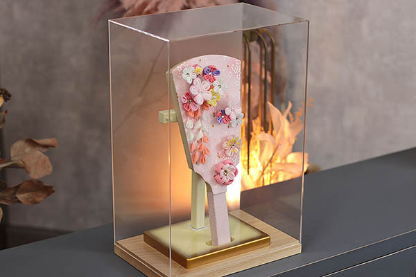 羽子板 東玉 つまみ細工 羽子板 ピンク アクリルケース 霞 KASUMI 2436 詳細画像 東玉 羽子板 つまみ細工 羽子板 ピンク アクリルケース 霞 KASUMI 2436 詳細画像