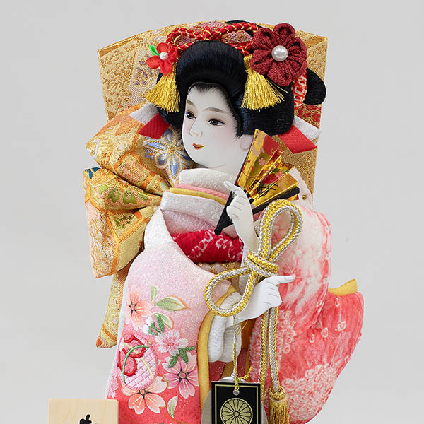 羽子板 吉徳 鹿の子 ピンク 刺繍 花梨塗り アクリルケース飾り 詳細画像 吉徳 羽子板 鹿の子 ピンク 刺繍 花梨塗り アクリルケース飾り 詳細画像