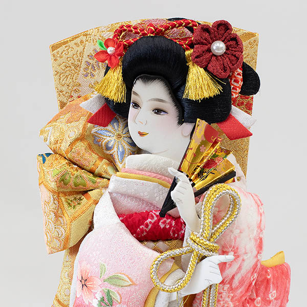 羽子板 吉徳 鹿の子 ピンク 刺繍 花梨塗り アクリルケース飾り 詳細画像 吉徳 羽子板 鹿の子 ピンク 刺繍 花梨塗り アクリルケース飾り 詳細画像