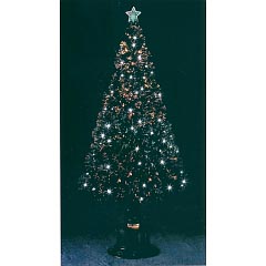 クリスマス: ブラックファイバーツリー(ホワイトLED付) 210cm