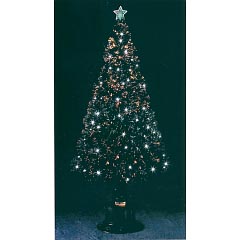 クリスマス: ブラックファイバーツリー(ホワイトLED付) 180cm