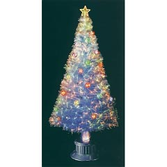 クリスマス: オーロラティンセルファイバーツリー(スケルトンボール付) 180cn