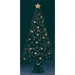 クリスマス: ブラックファイバーツリー(スケルトンボール) 150cm
