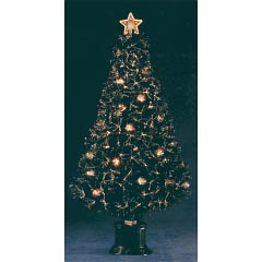 クリスマス: ブラックファイバーツリー(スケルトンボール) 120cm