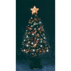 クリスマス: ブラックファイバーツリー(ホワイトLED付) 90cm