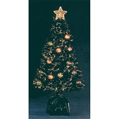 クリスマス: ブラックファイバーツリー(スケルトンボール) 90cm
