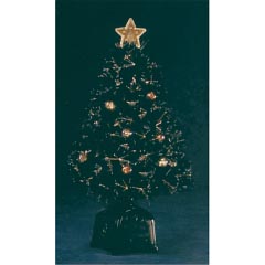 クリスマス: ブラックファイバーツリー(スケルトンボール) 60cm