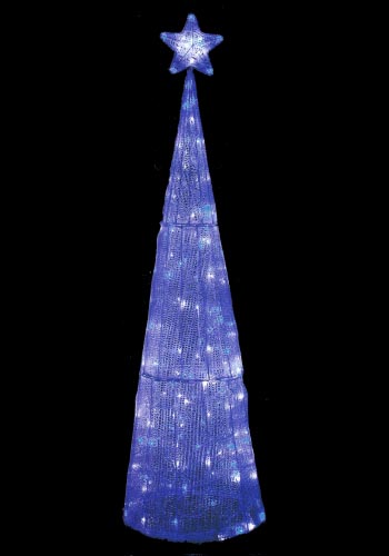 LEDクリスタルツリー(ブルー&ホワイト)150cm