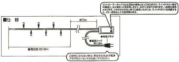 ガーデンミニライト300球(クリア)