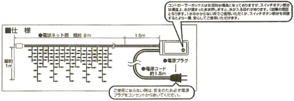 ツララライト(カーテンプレーライト)120球(クリア)