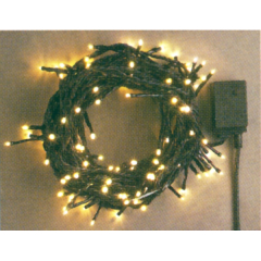 クリスマス: LEDストレートコード100球(ブラックコード)クロスライセンス品(電球色) 