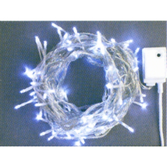 クリスマス: LEDストレートコード100球(シルバーコード)日亜化学工業(株)社製(ホワイト)