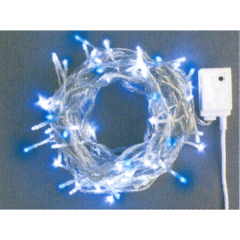 クリスマス: LEDストレートコード100球(シルバーコード)日亜化学工業(株)社製(ホワイト&ブルー)