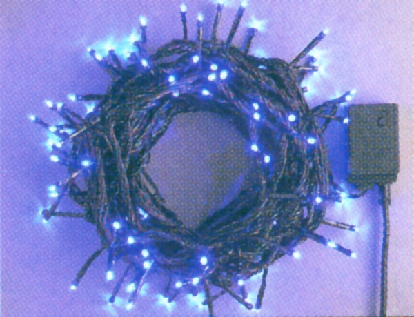 LEDストレートコード100球(ブラックコード)スタンダード(ブルー)連結専用