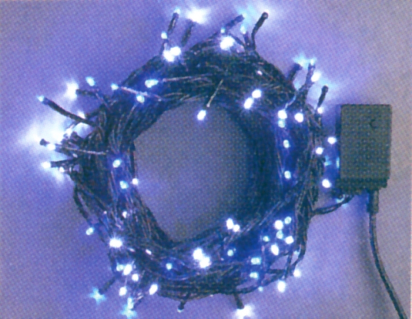 LEDストレートコード100球(ブラックコード)スタンダード(ホワイト&ブルー)連結専用