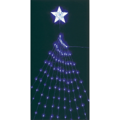 クリスマス: LEDナイアガラライト5m(DXスター付ブルー)