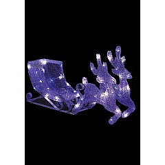 クリスマス: LEDクリスタル　トナカイ＆ソリ