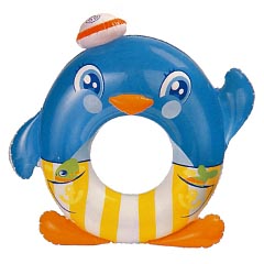 プール・ビーチ用品: キューティーペンギンリング　ブルー