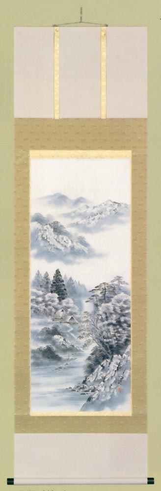 水墨山水　幸田一伸作
