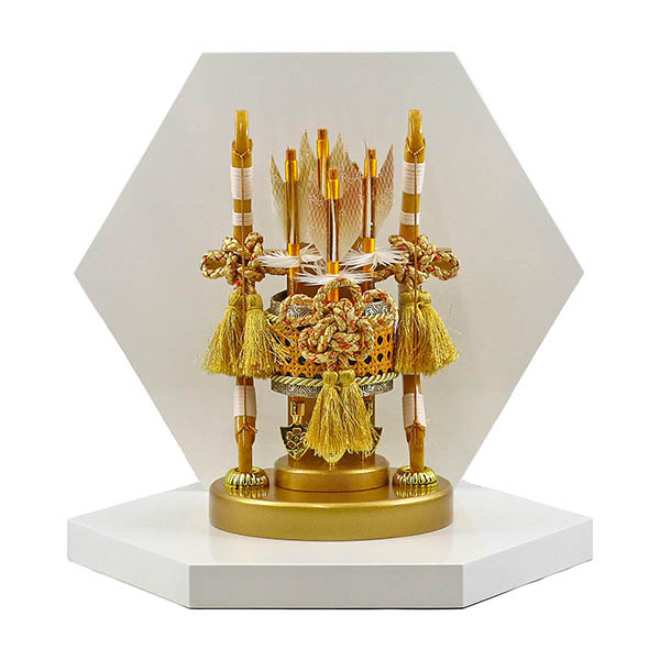 黎(れい) 衝立六角ホワイト飾り台