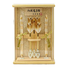 破魔弓: 壁掛け 額飾り 桧製 アクリルケース飾り