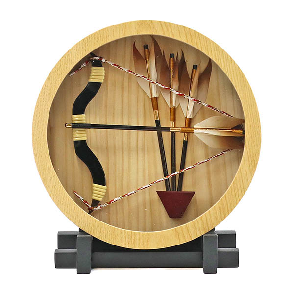 壁掛け 額飾り 仁和 円形アクリルケース飾り スタンド付き