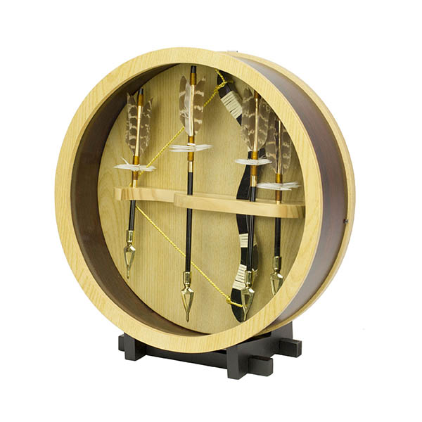 破魔弓 フジキ 壁掛け 額飾り 承和 円型アクリルケース飾り スタンド付き 詳細画像 フジキ 破魔弓 壁掛け 額飾り 承和 円型アクリルケース飾り スタンド付き 詳細画像