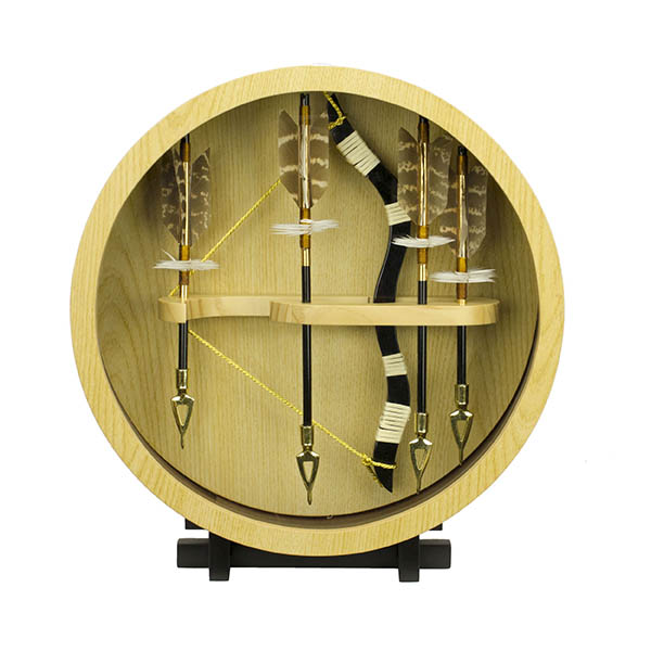 壁掛け 額飾り 承和 円型アクリルケース飾り スタンド付き