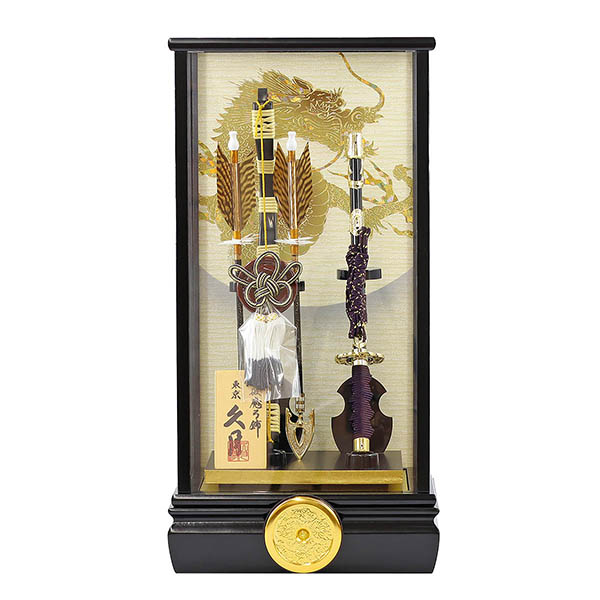 慶長 黒塗り ガラスケース