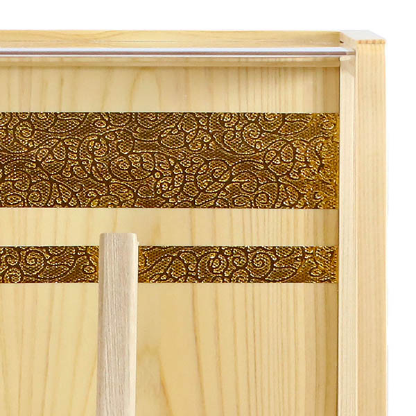 破魔弓 久月 白州 木製 二引き柄 白木 木目 アクリルケース 詳細画像 久月 破魔弓 白州 木製 二引き柄 白木 木目 アクリルケース 詳細画像