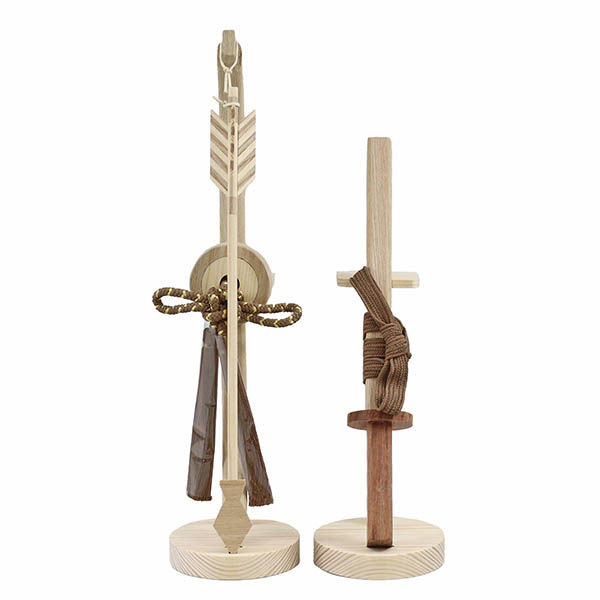 破魔弓 久月 白州 木製 二引き柄 白木 木目 アクリルケース 詳細画像 久月 破魔弓 白州 木製 二引き柄 白木 木目 アクリルケース 詳細画像