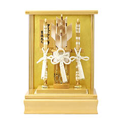 破魔弓: 白木調 木目 アクリルケース飾り