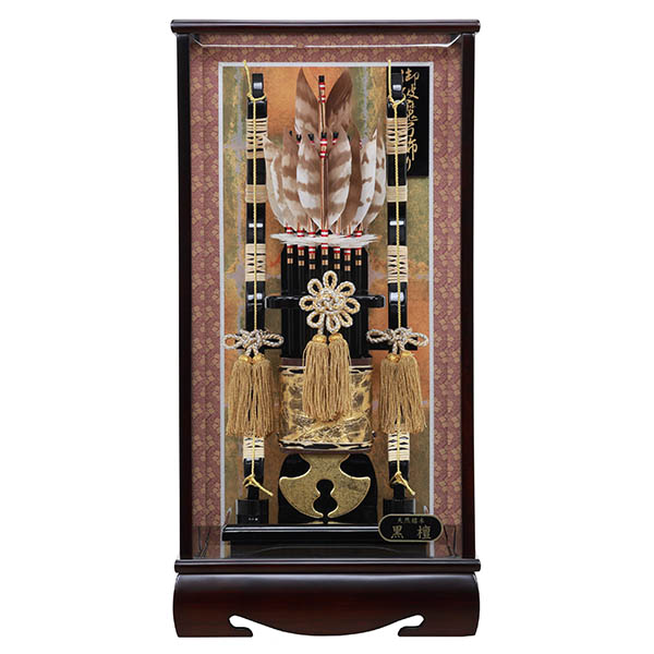 黒檀 彩雲 面取りガラス ケース飾り