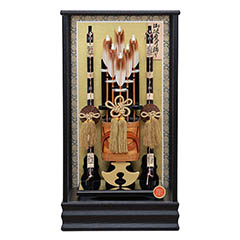 破魔弓: 暖 B 黒木目 ガラスケース飾り