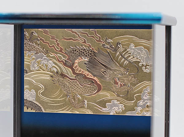 破魔弓 久月 清龍B 彫金 太刀 本籐 アクリルケース飾り 詳細画像 久月 破魔弓 清龍B 彫金 太刀 本籐 アクリルケース飾り 詳細画像