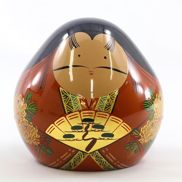 桑原大内塗大内人形製作所　大内人形 35号 高級木材使用飾り台・衝立 桐箱入り　詳細画像