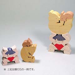 小黒三郎の組み木: クマ揚げ金太