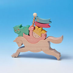 小黒三郎の組み木: 走れ！馬乗りかぶと童子