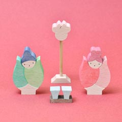つぼみびな・ぼんぼり付 (小)