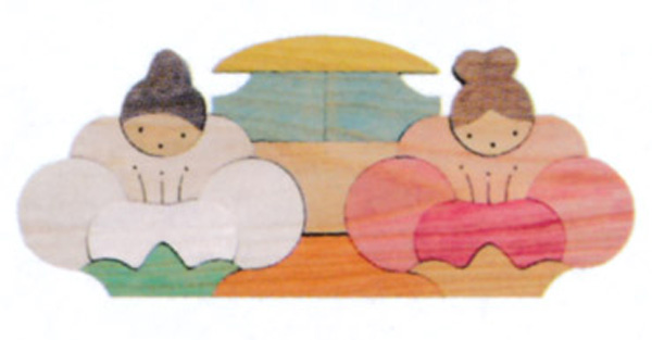 梅の花坐りびな （小）