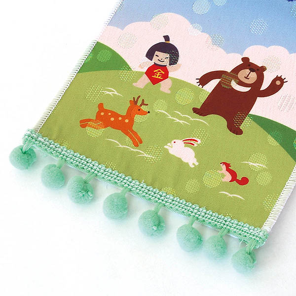 金襴名前旗飾り (小) きんたろう ※名前・生年月日部分は刺繍
